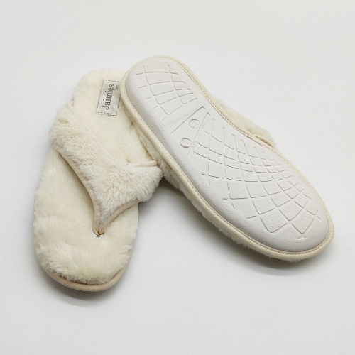 Тапочки Jaimies MEGEVE tong ivory молочные фото 3 Тапочки Jaimies MEGEVE tong ivory молочные фото 3