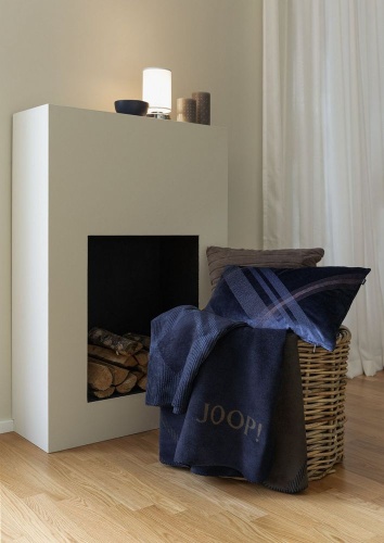 Плед Joop CHECK (769008) marine-karamell 150x200 Артикул: 79017 DolceNoce фото 3