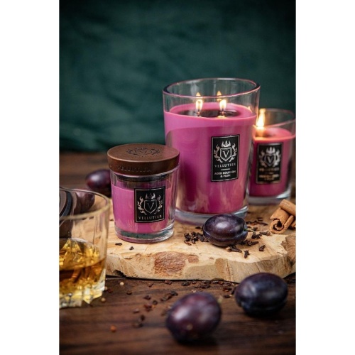 Свеча большая Vellutier Сливовый бурбон (Aged Bourbon & Plum) 225 гр Артикул: 24852 DolceNoce фото 3