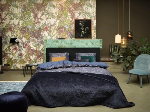 Покрывало Essenza ROEBY MIDHTBLUE 180х265 синее Артикул: 85517 DolceNoce