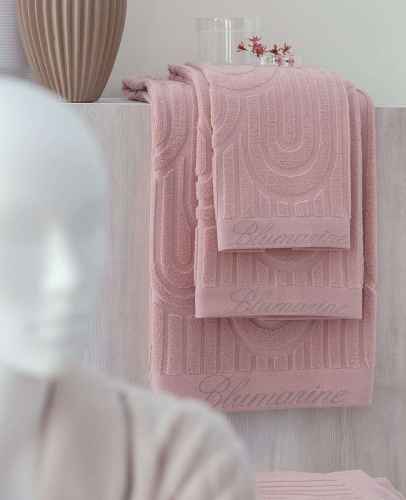 Набор полотенец Blumarine MONOGRAM розовый 02 powder pink Пять штук Артикул: 94867 DolceNoce